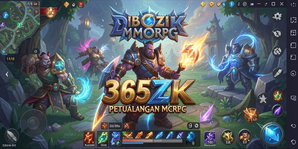 Tampilan gameplay epik dalam 365ZK dengan petualangan tanpa batas.