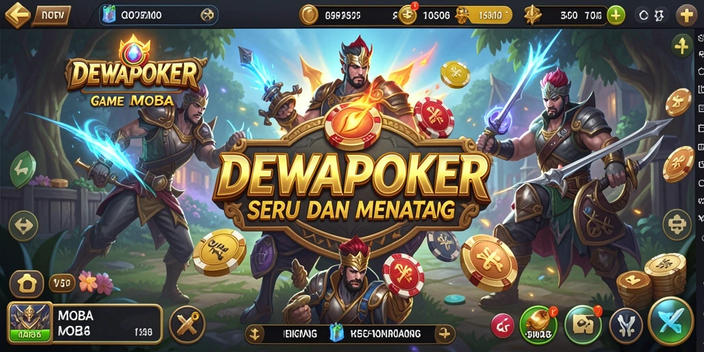 Screenshot gameplay DEWAPOKER yang menampilkan aksi seru dalam pertempuran.