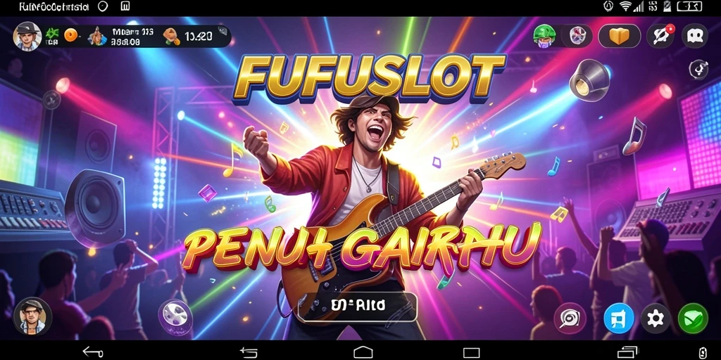 Tampilan gameplay menarik dari FUFUSLOT saat memainkan lagu musik.