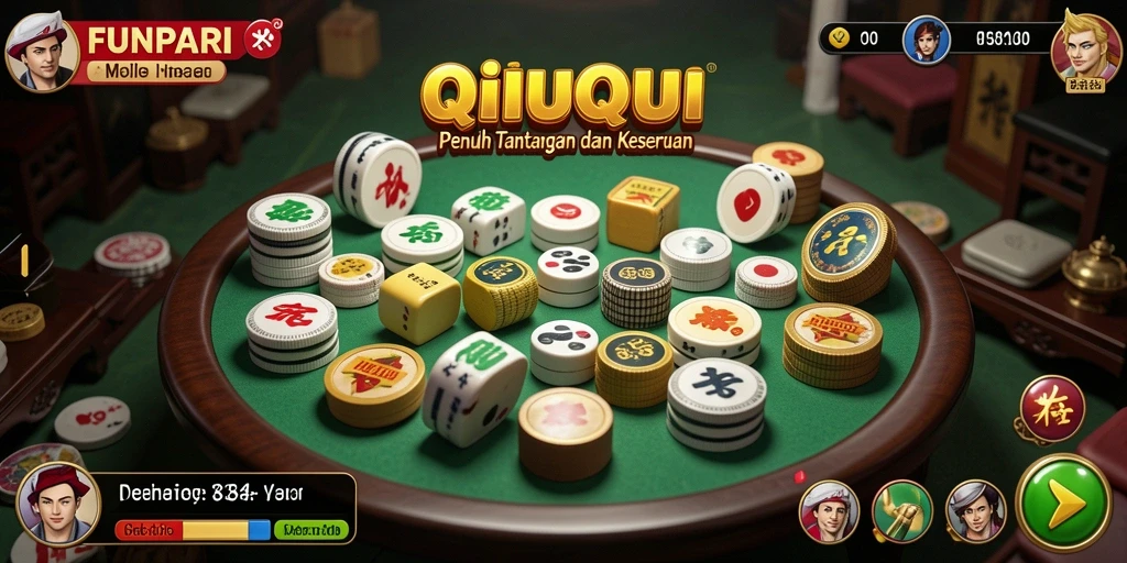Gameplay seru QiuQiu di <strong>FUNPARI</strong> dengan pemain yang kompetitif.