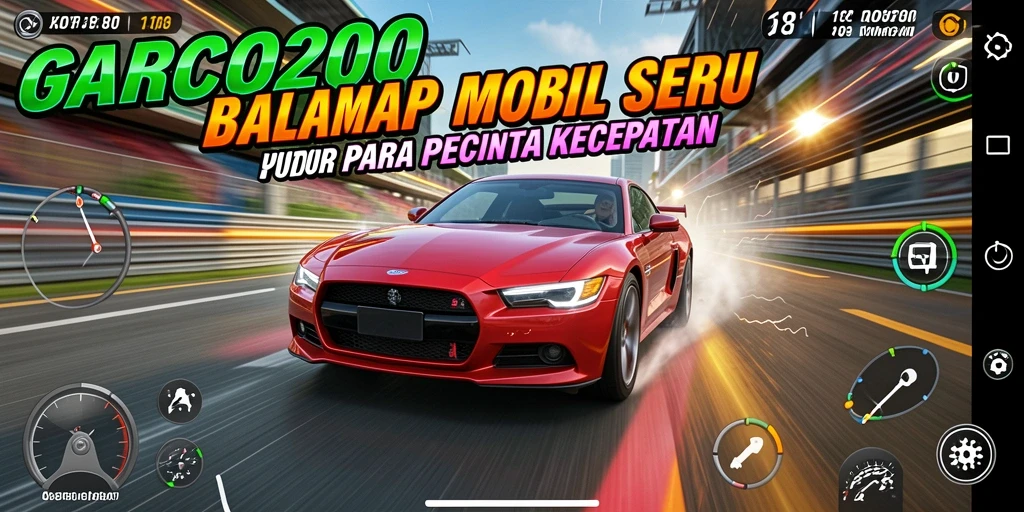 Tangkapan layar GARCO200 menunjukkan momen mendebarkan balapan mobil.