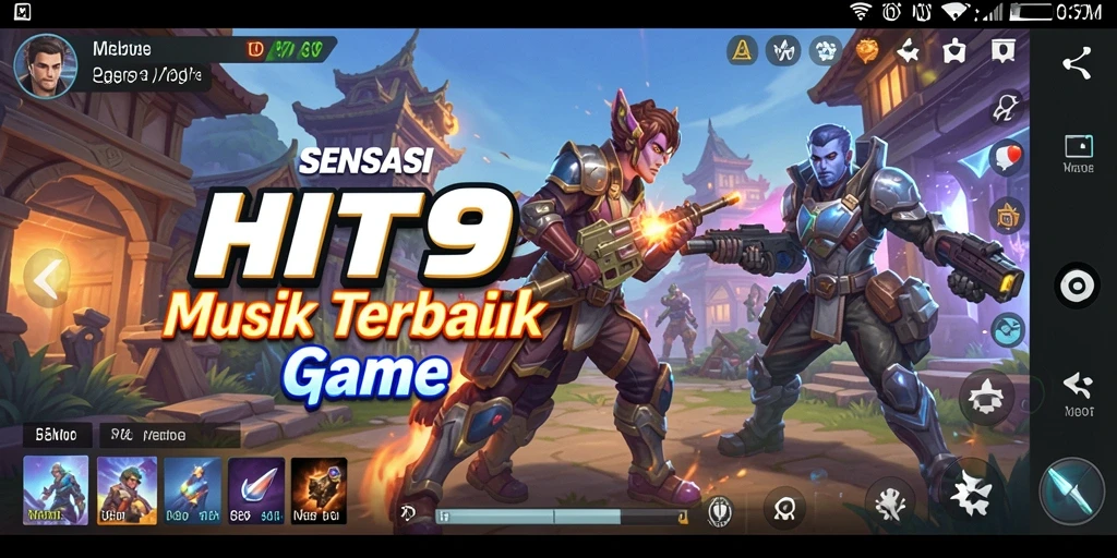 Tampilan antarmuka HIT9 saat gameplay yang penuh warna dan interaktif.