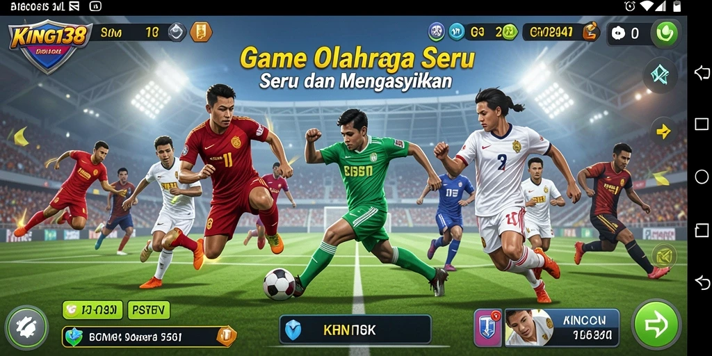 Screenshot gameplay KING138 menunjukkan aksi olahraga yang mendebarkan.