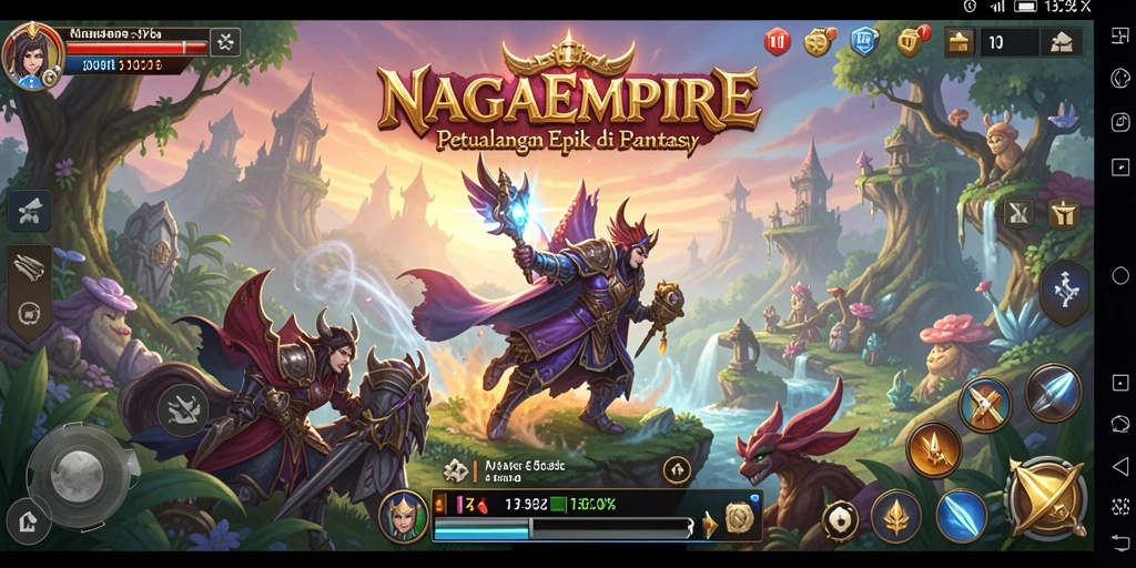 Tampilan menarik dari gameplay NAGAEMPIRE dengan aksi RPG seru.