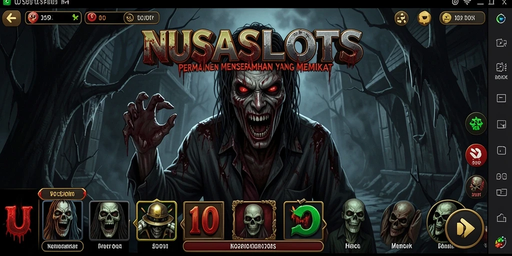 Screenshot gameplay <strong>NUSASLOTS</strong> yang menampilkan momen mencekam saat berputar.