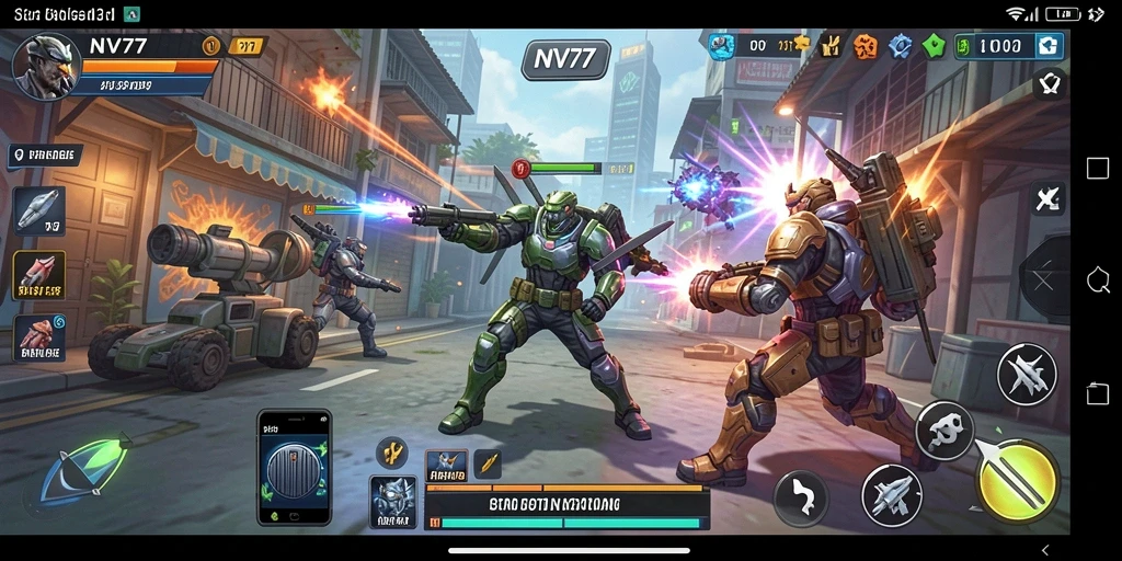 Tampilan menarik dari gameplay NV77 yang penuh strategi.