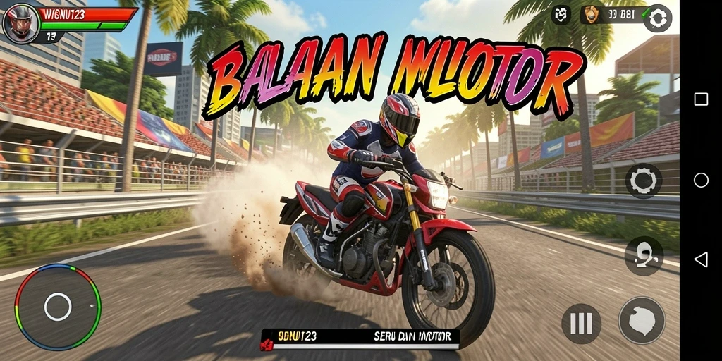 Gameplay seru dengan balapan motor menegangkan dan grafis yang mencolok.